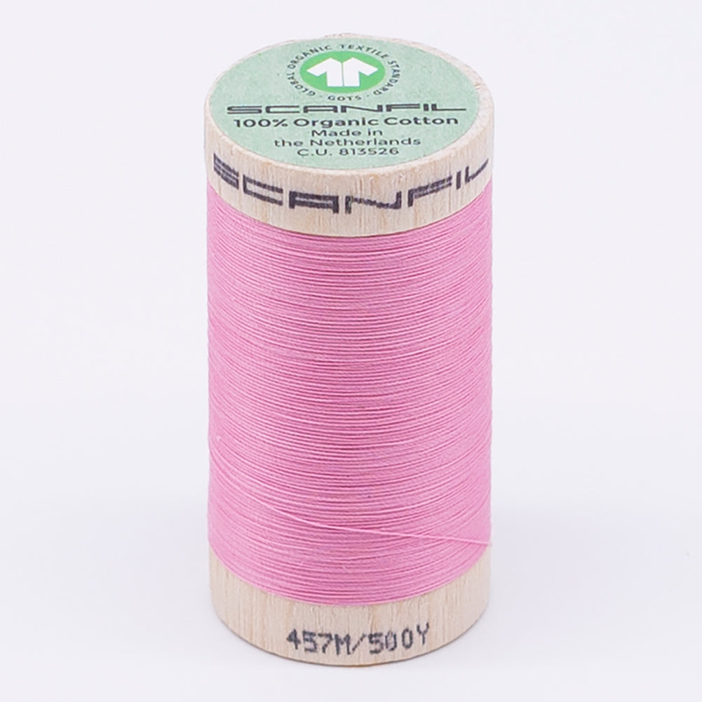 SCANFIL® 50wt Organic Pima Cotton Thread 500 yds - 4809 Candy Pink