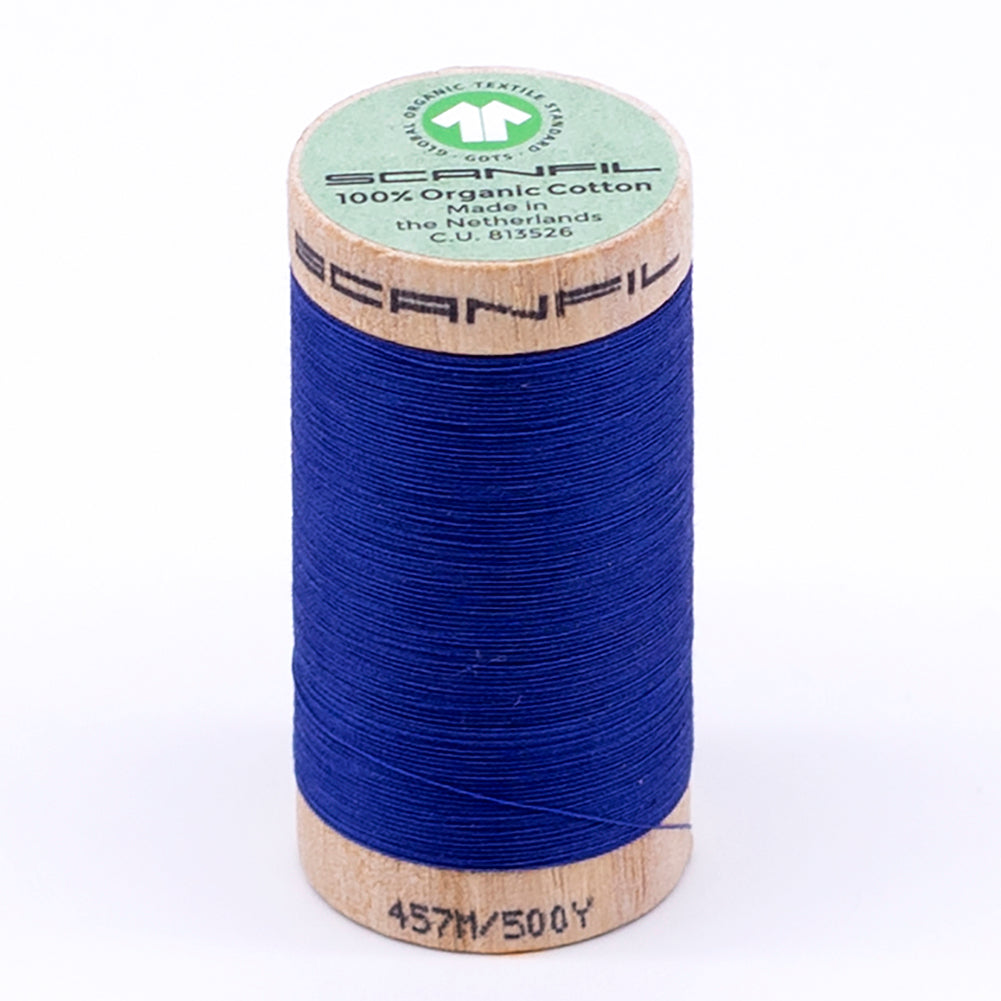 SCANFIL® 50wt Organic Pima Cotton Thread 500 yds - 4817 Nautical Blue