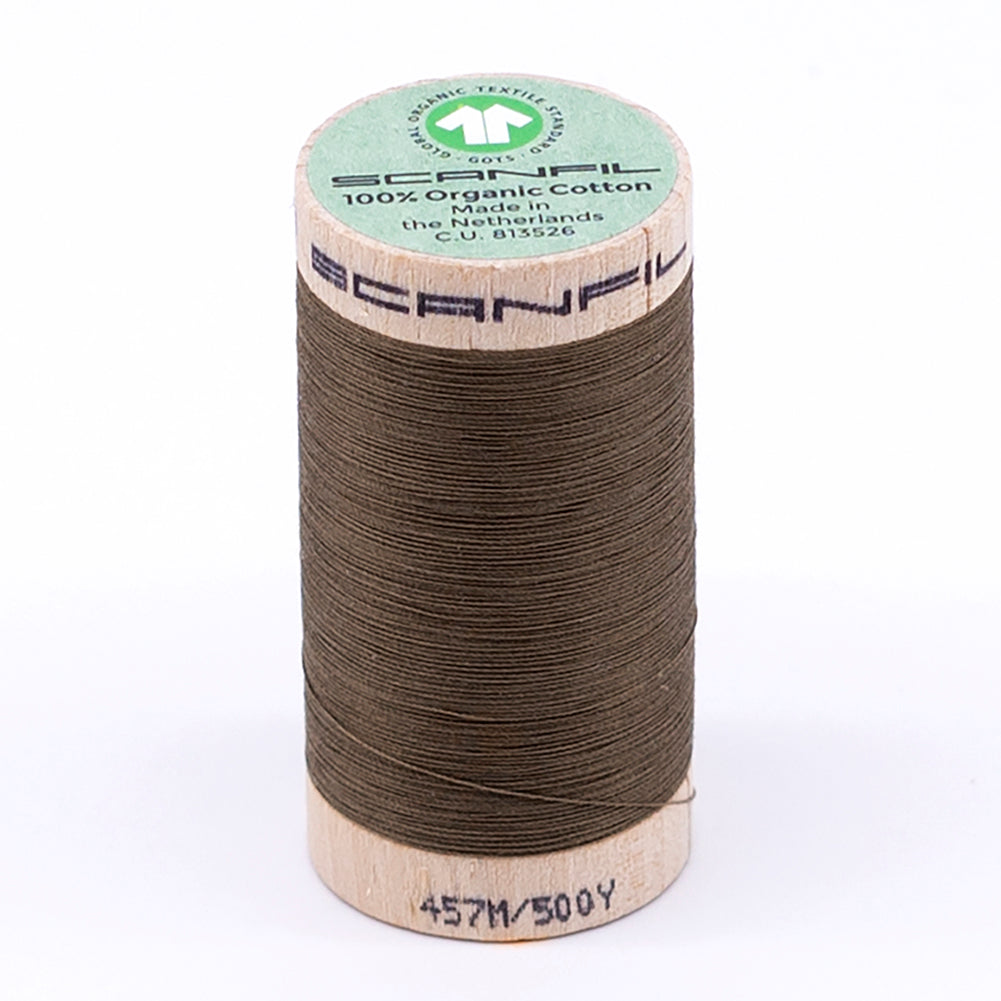 SCANFIL® 50wt Organic Pima Cotton Thread 500 yds - 4824 Lead Gray