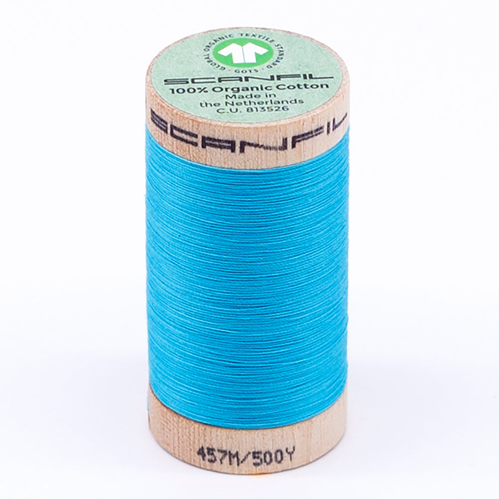 SCANFIL® 50wt Organic Pima Cotton Thread 500 yds - 4848 Blue Atoll