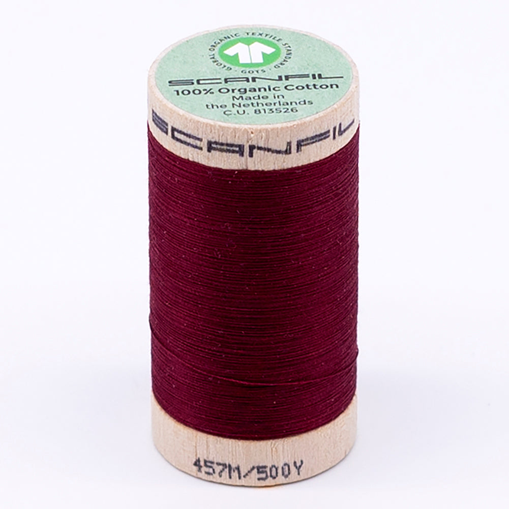 SCANFIL® 50wt Organic Pima Cotton Thread 500 yds - 4870 Rhubarb