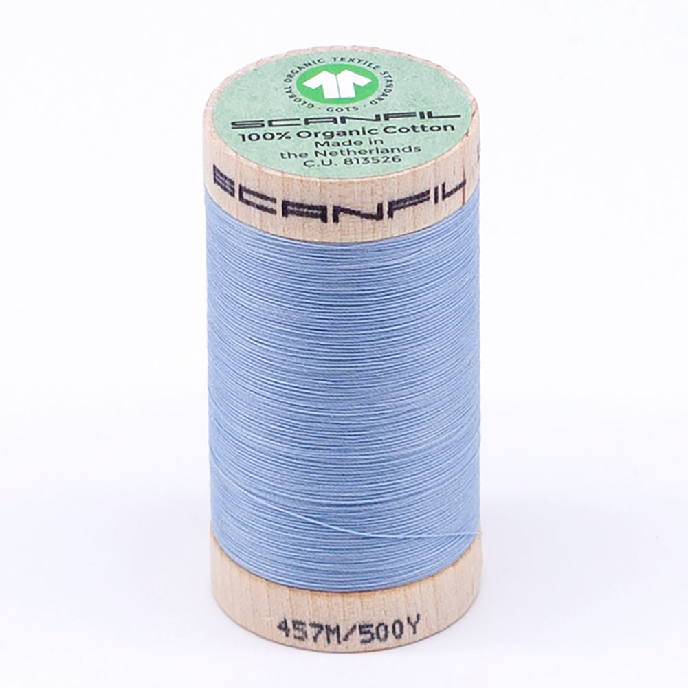 SCANFIL® 50wt Organic Pima Cotton Thread 500 yds - 4872 Baby Blue