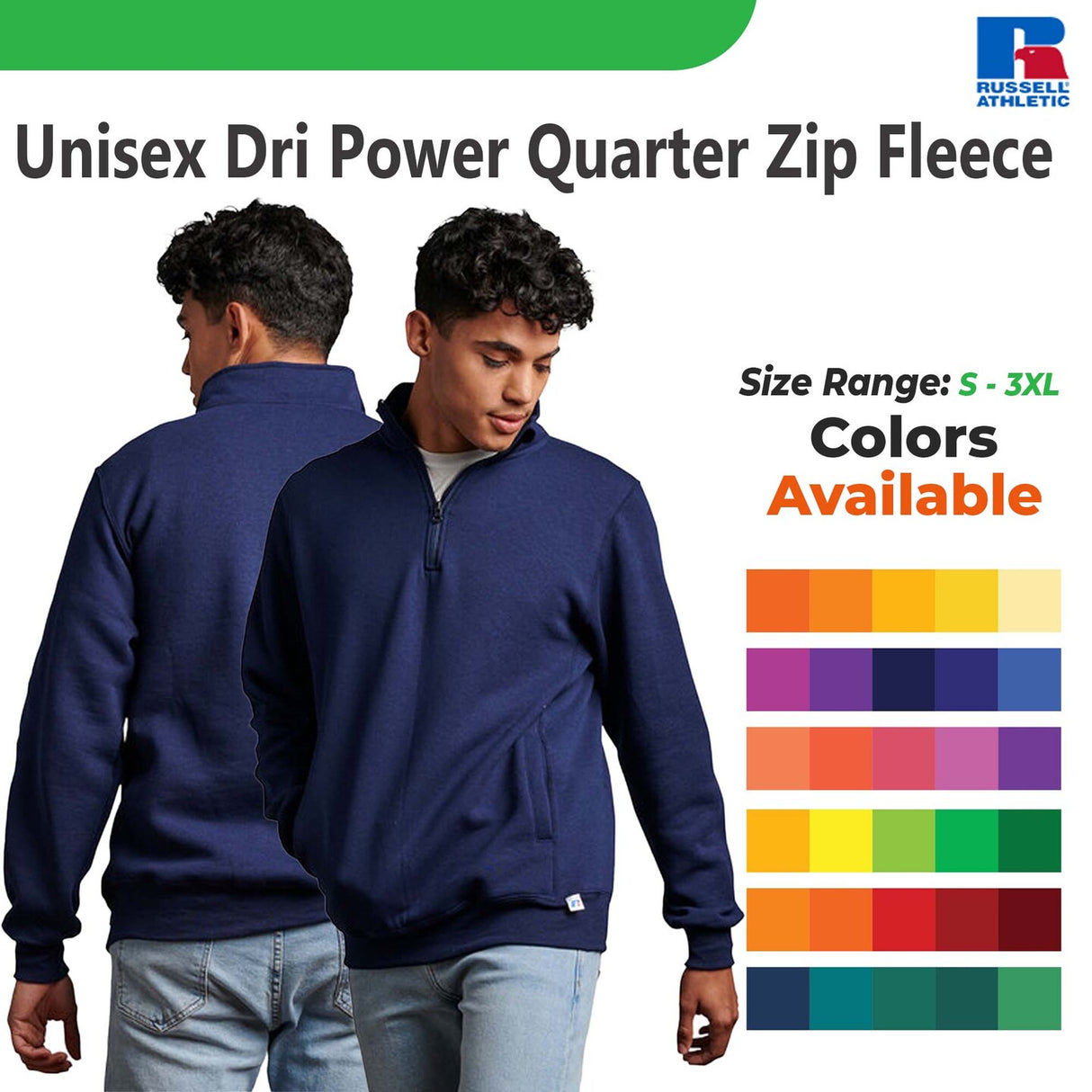Russell Athletic® Dri Power Quarter Zip Fleece