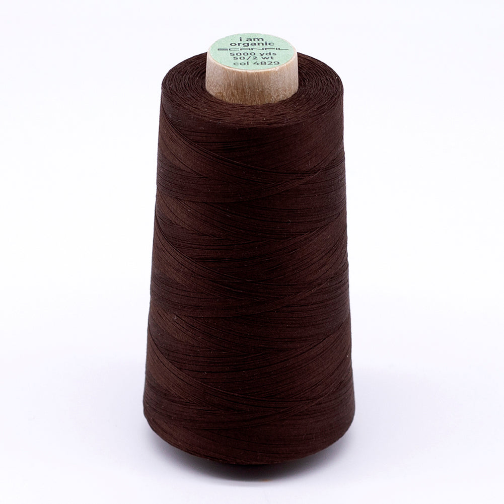 SCANFIL® 50wt Organic Pima Cotton Thread 5000 yd Cones - 4829 Cocoa Brown