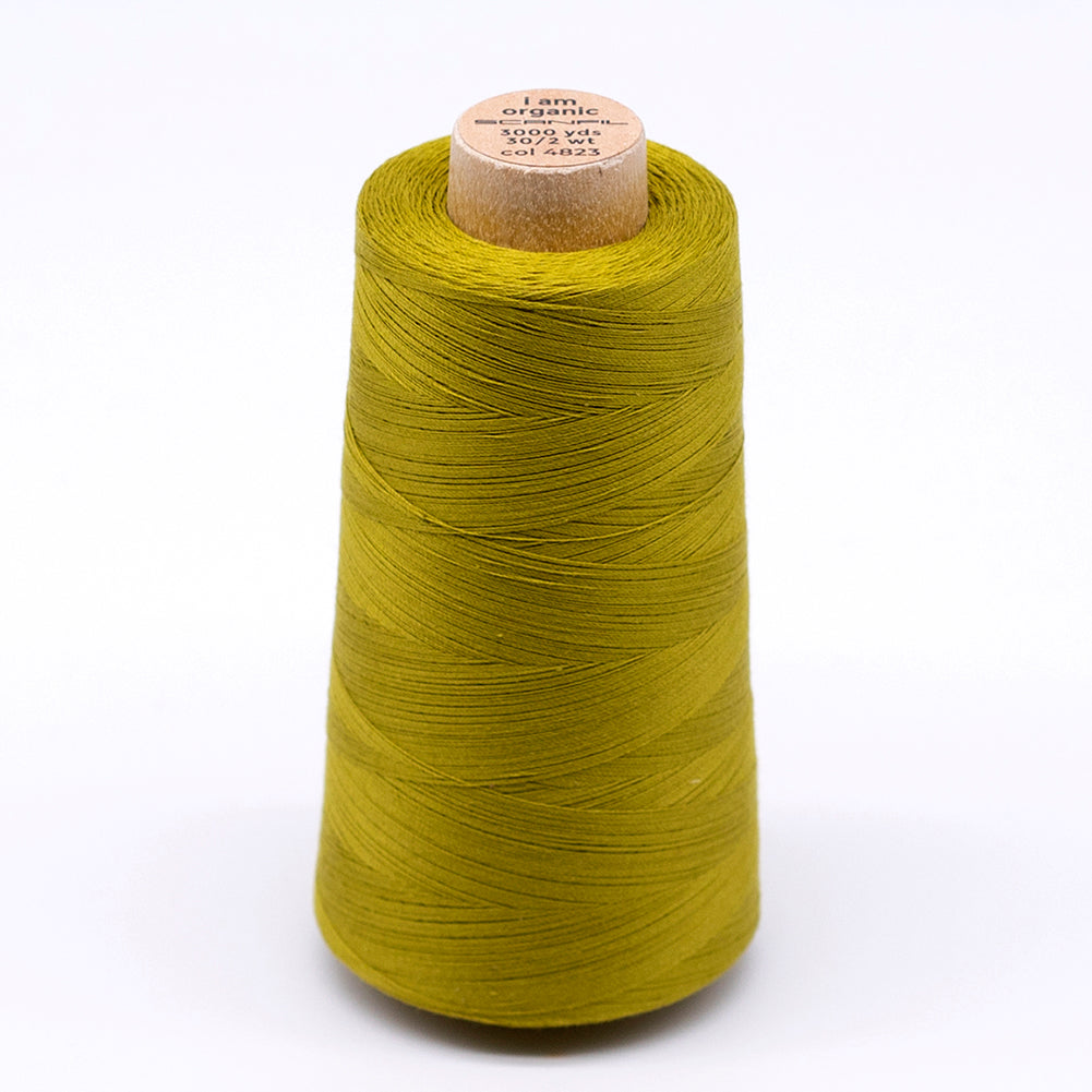 SCANFIL® 30wt Organic Pima Cotton Thread 3000 yd Cone - 4823 Green Envy