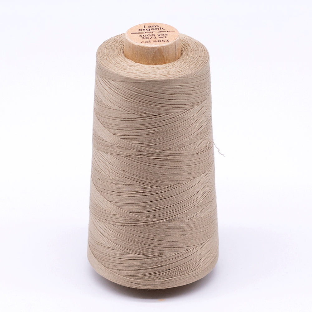 SCANFIL® 30wt Organic Pima Cotton Thread 3000 yd Cone - 4853 Safari