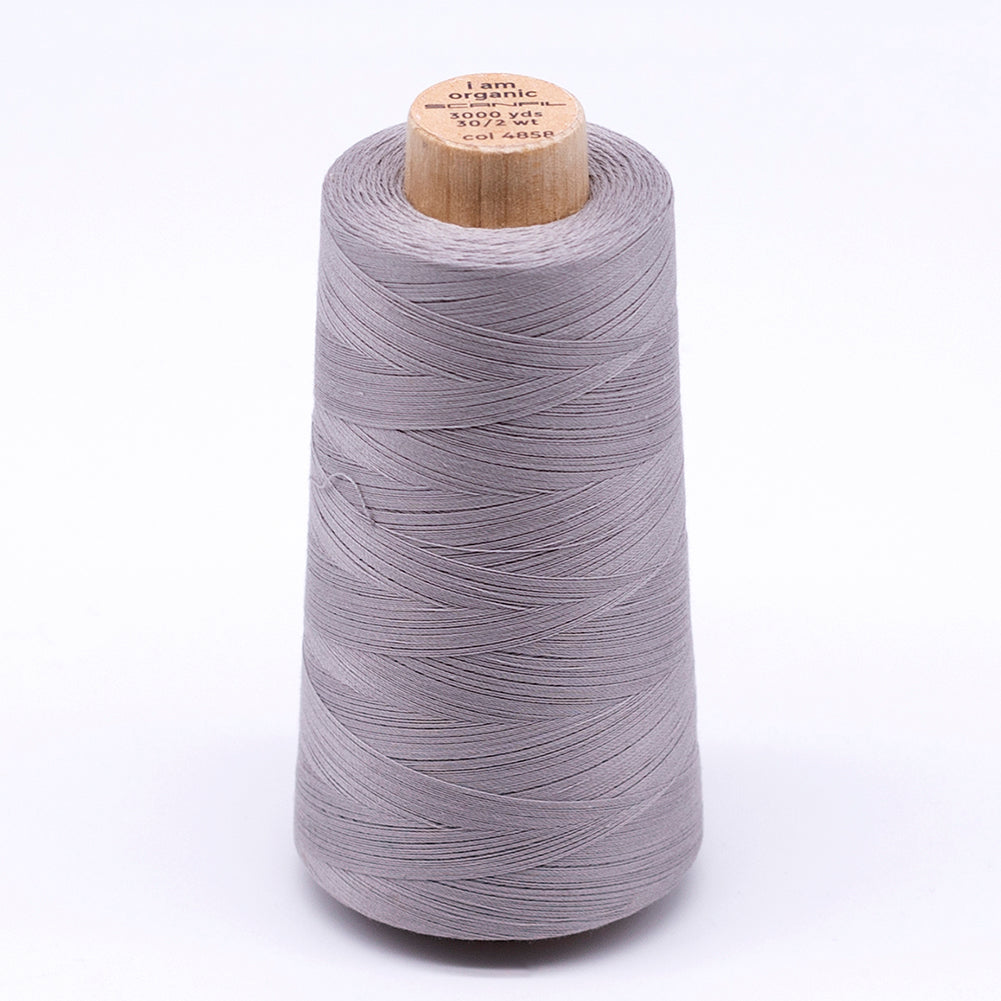 SCANFIL® 30wt Organic Pima Cotton Thread 3000 yd Cone - 4858 Dove