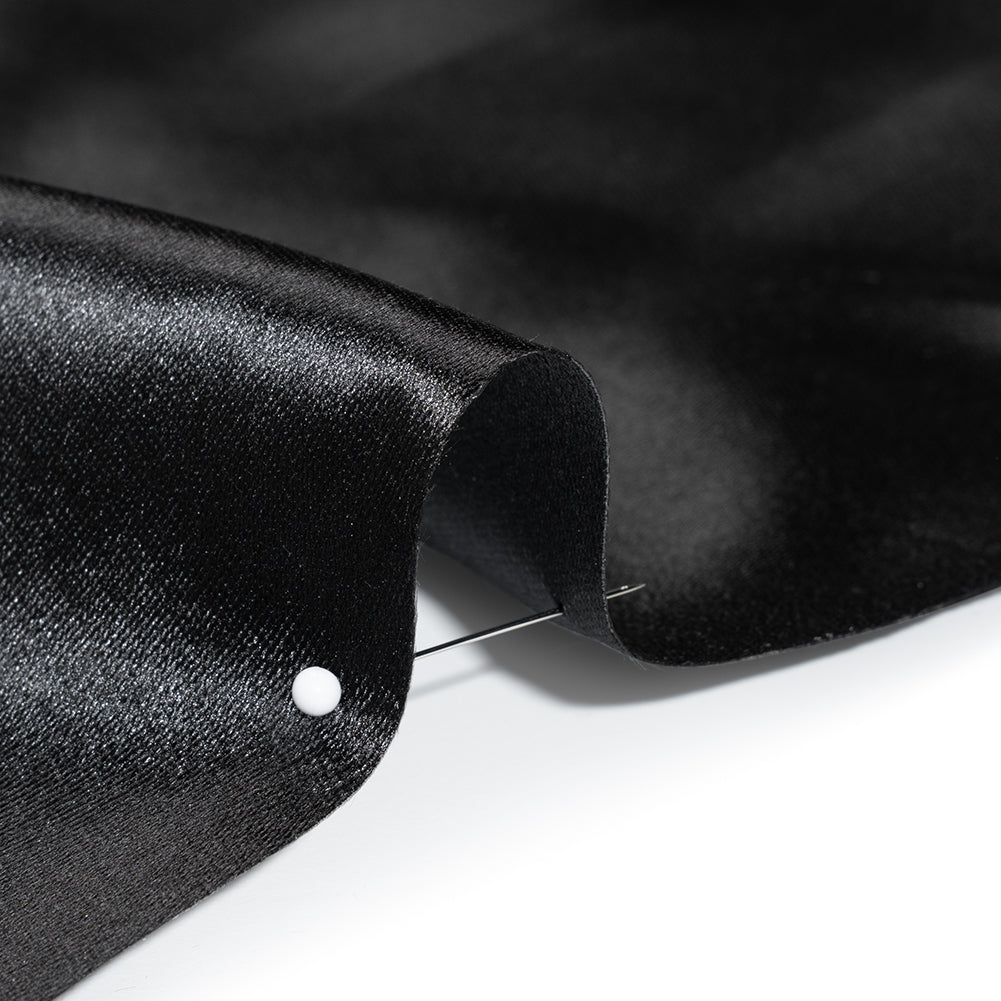 Polyester and Cotton Zibeline - Black