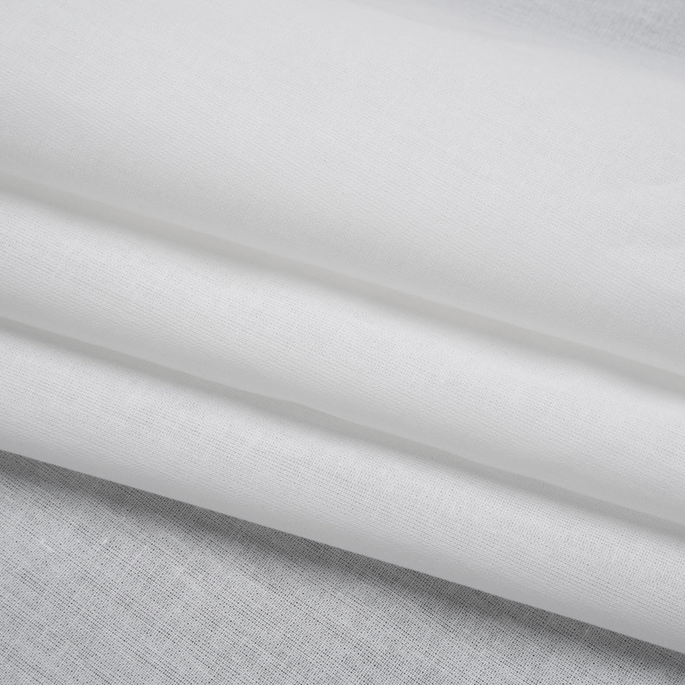 Stiff Woven Cotton Fusible Interlining - White - Deadstock