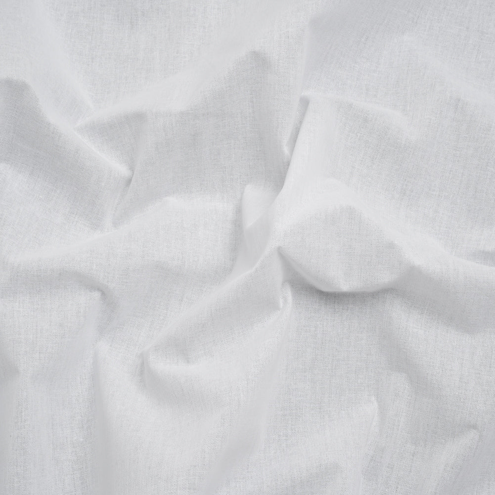 Stiff Woven Cotton Fusible Interlining - White - Deadstock