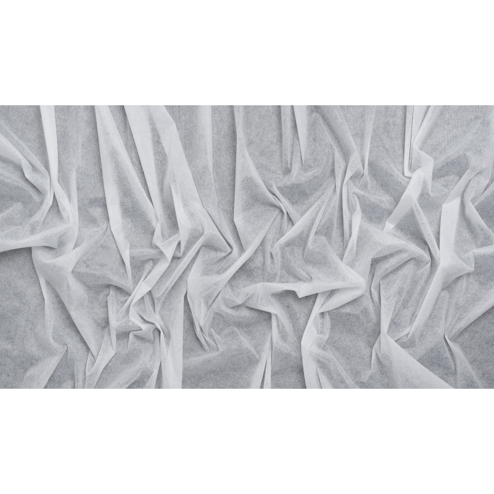 Non-Woven Fusible Interlining with Reinforced Threading - White - Deadstock
