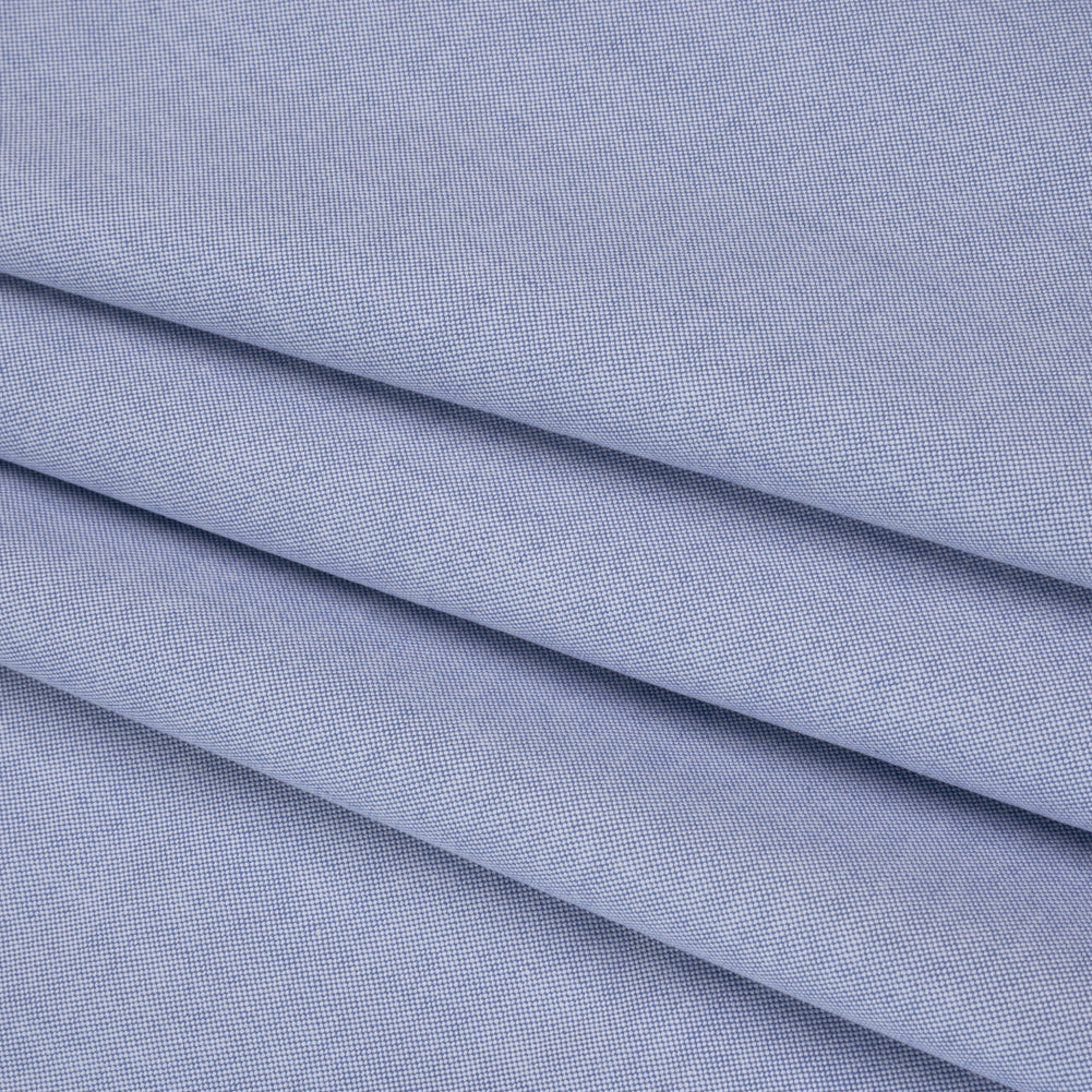 Cotton Oxford Shirting - Marina Blue - Deadstock