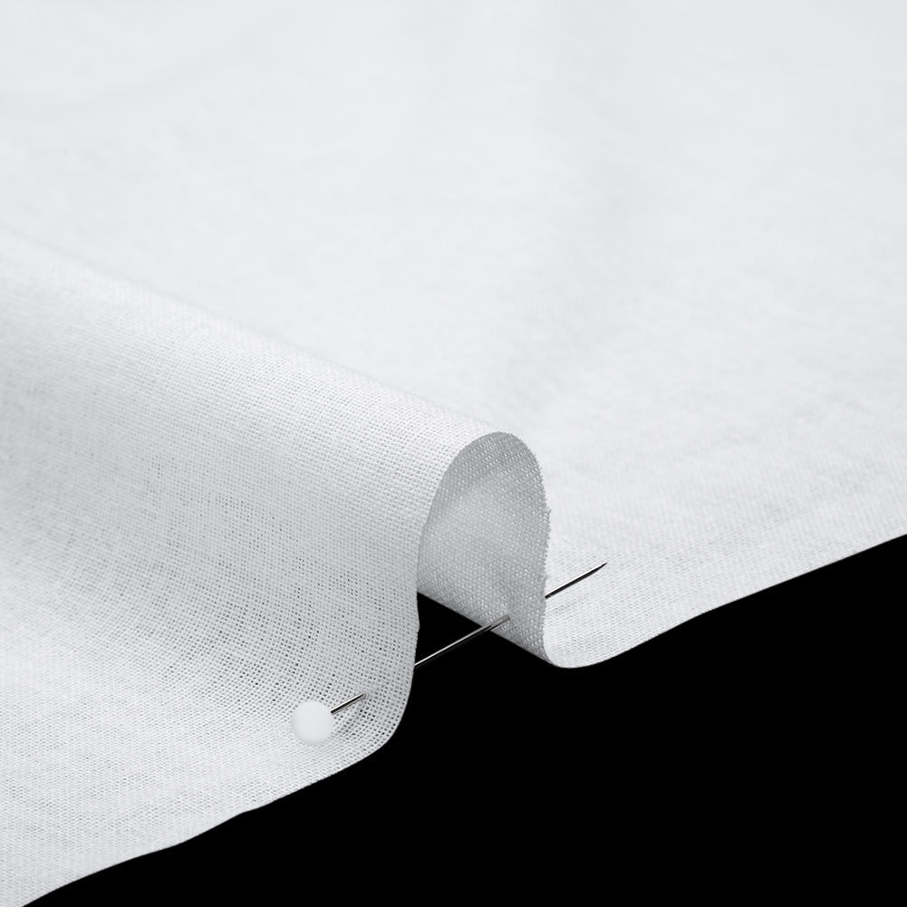 Soft Woven Fusible Interlining - White - Deadstock