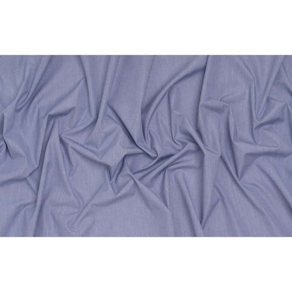 Cotton Shirting - Blue and White Narrow Stripes - Deadstock