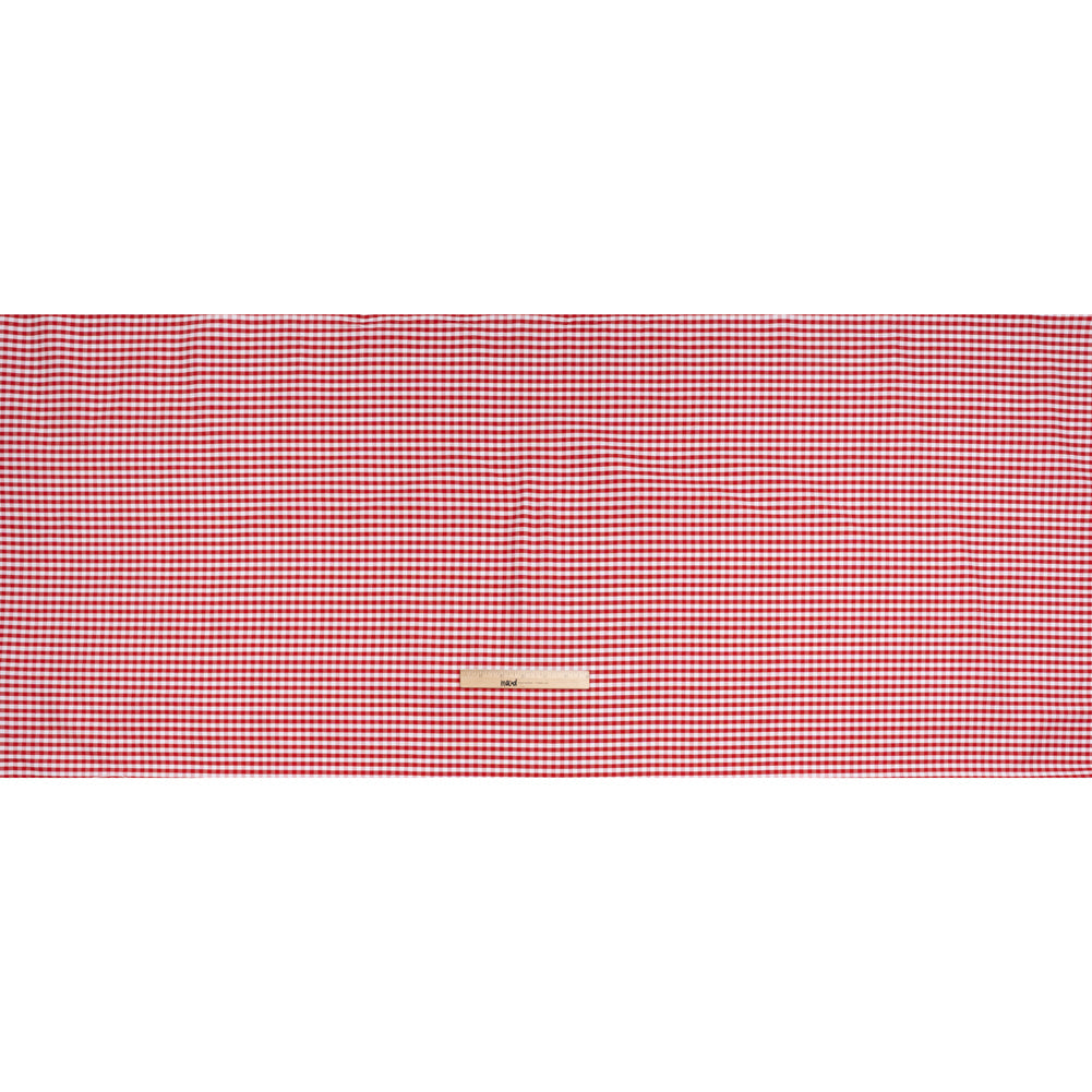 Cotton Oxford Shirting - Red and White Gingham Checks - Deadstock