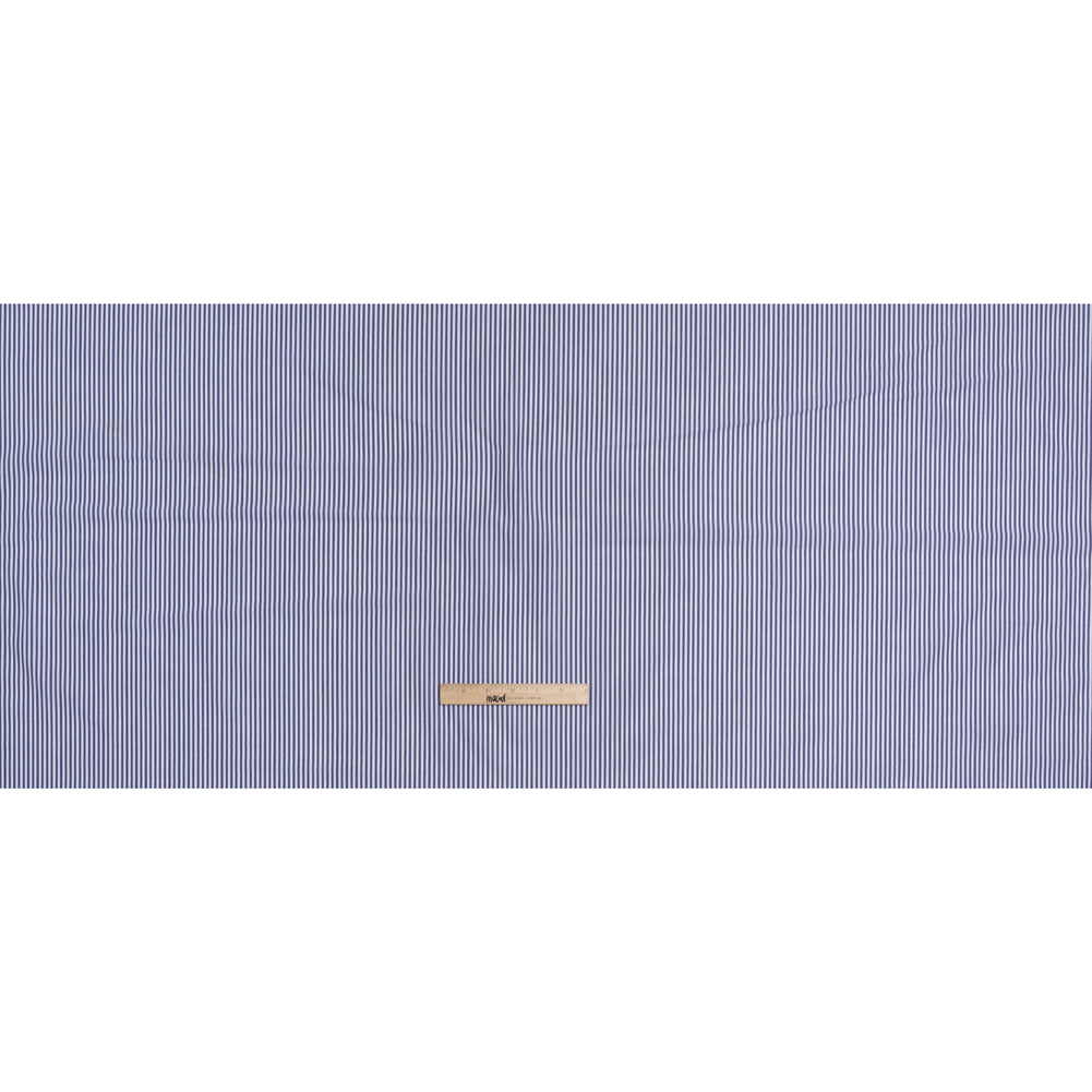 Cotton Shirting - Blue and White Candy Stripes - Deadstock