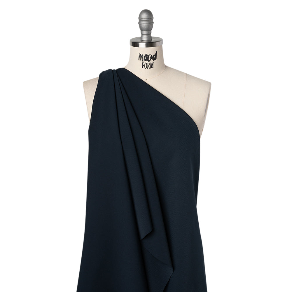 Soft Lightweight Polyester Gabardine - Midnight Navy - Stefanie Collection