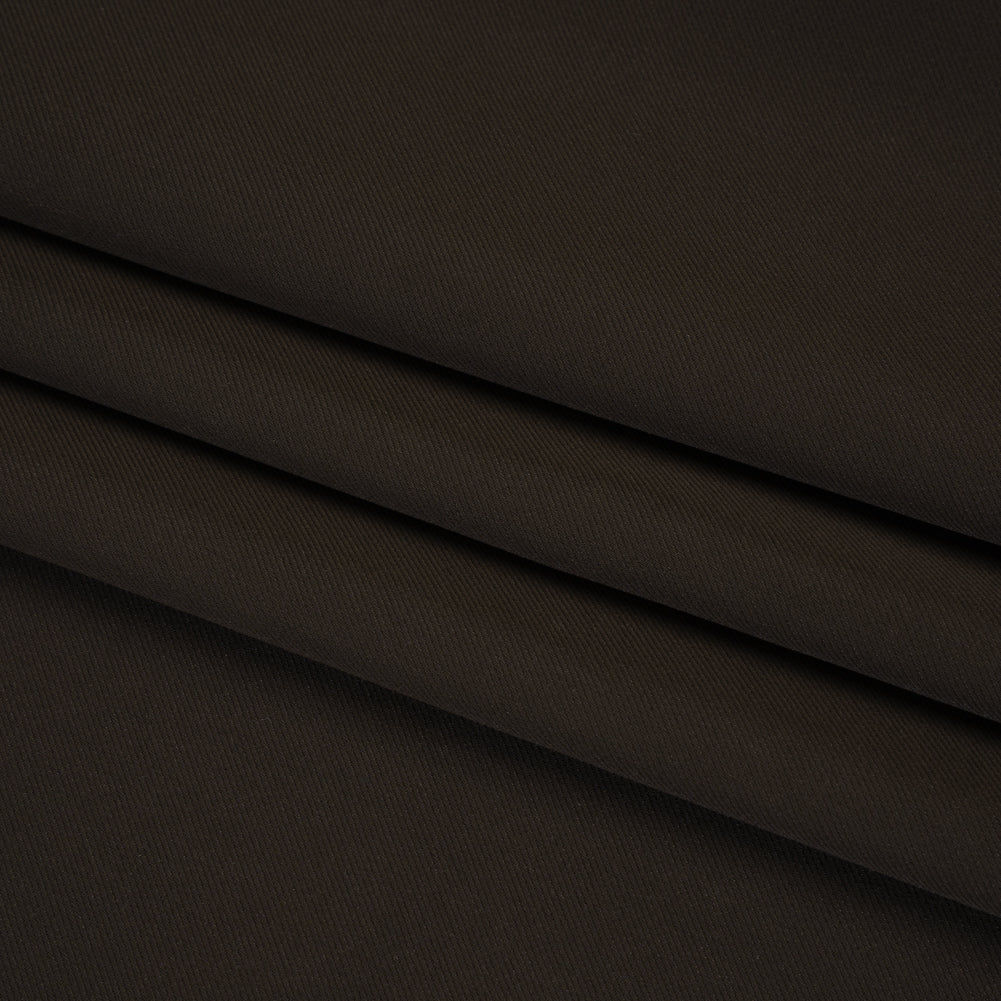 Soft Lightweight Polyester Gabardine - Dark Brown - Stefanie Collection