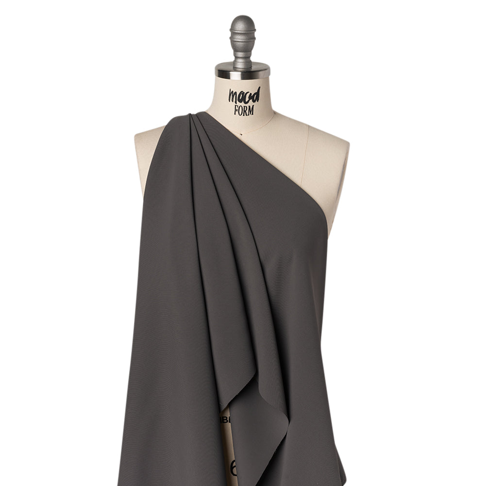 Soft Lightweight Polyester Gabardine - Charcoal - Stefanie Collection