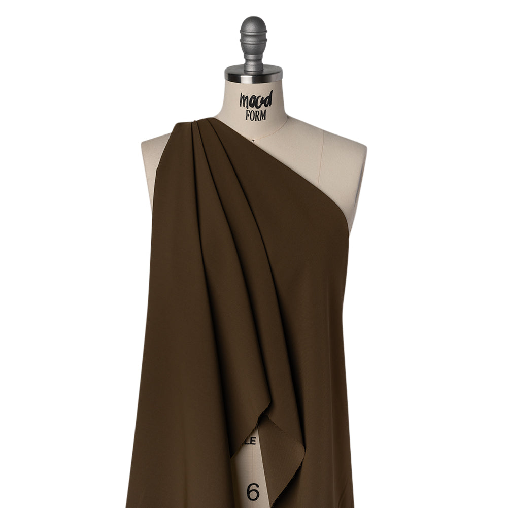 Soft Lightweight Polyester Gabardine - Brown - Stefanie Collection