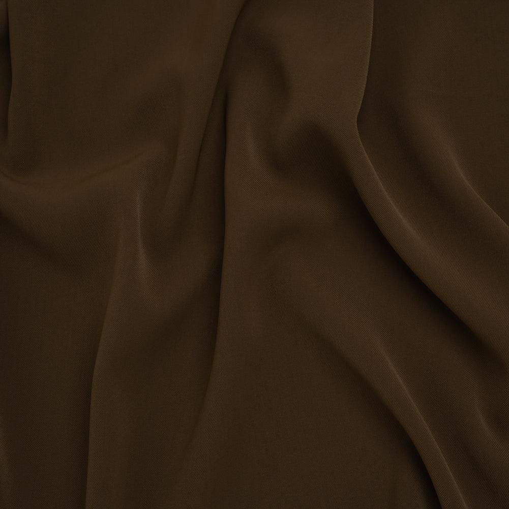 Soft Lightweight Polyester Gabardine - Brown - Stefanie Collection