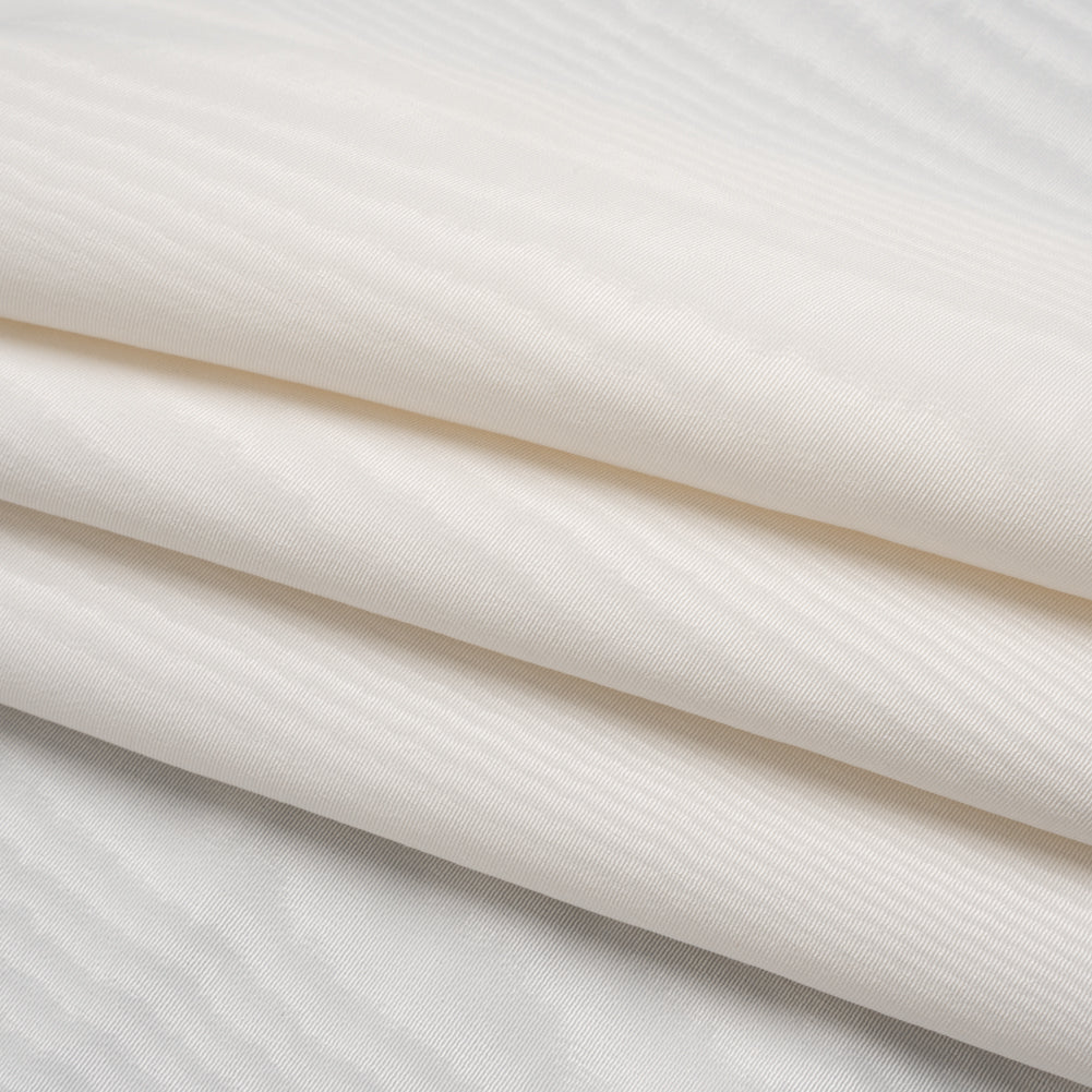 Lightweight Polyester Bengaline Moire - Ivory - Louisa Collection