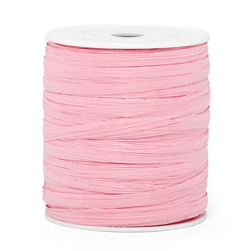 Paper Raffia Ribbon 1/4 '' X 100 yd Pink Color 1 / roll