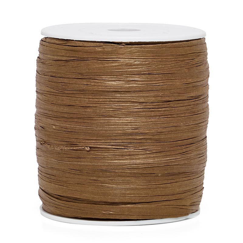 Paper Raffia Ribbon 1/4 '' X 100 yd Brown Color 1 / roll