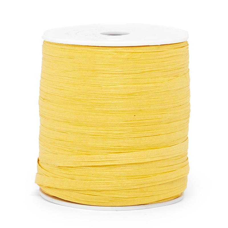 Paper Raffia Ribbon 1/4 '' X 100 yd Yellow Color 1 / roll