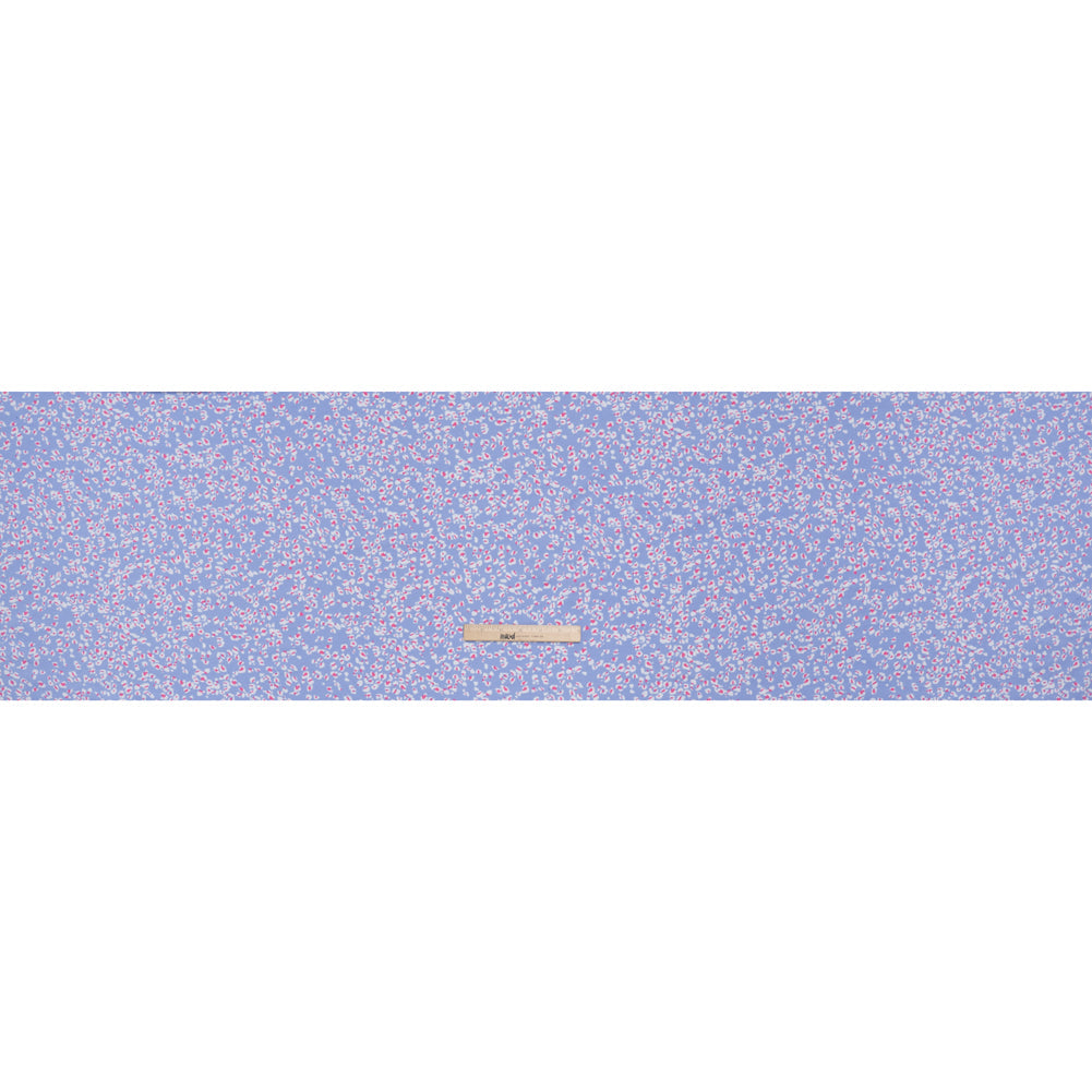Stretch Cotton and Modal Jersey - Periwinkle, White and Pink Animal Spots - Deadstock