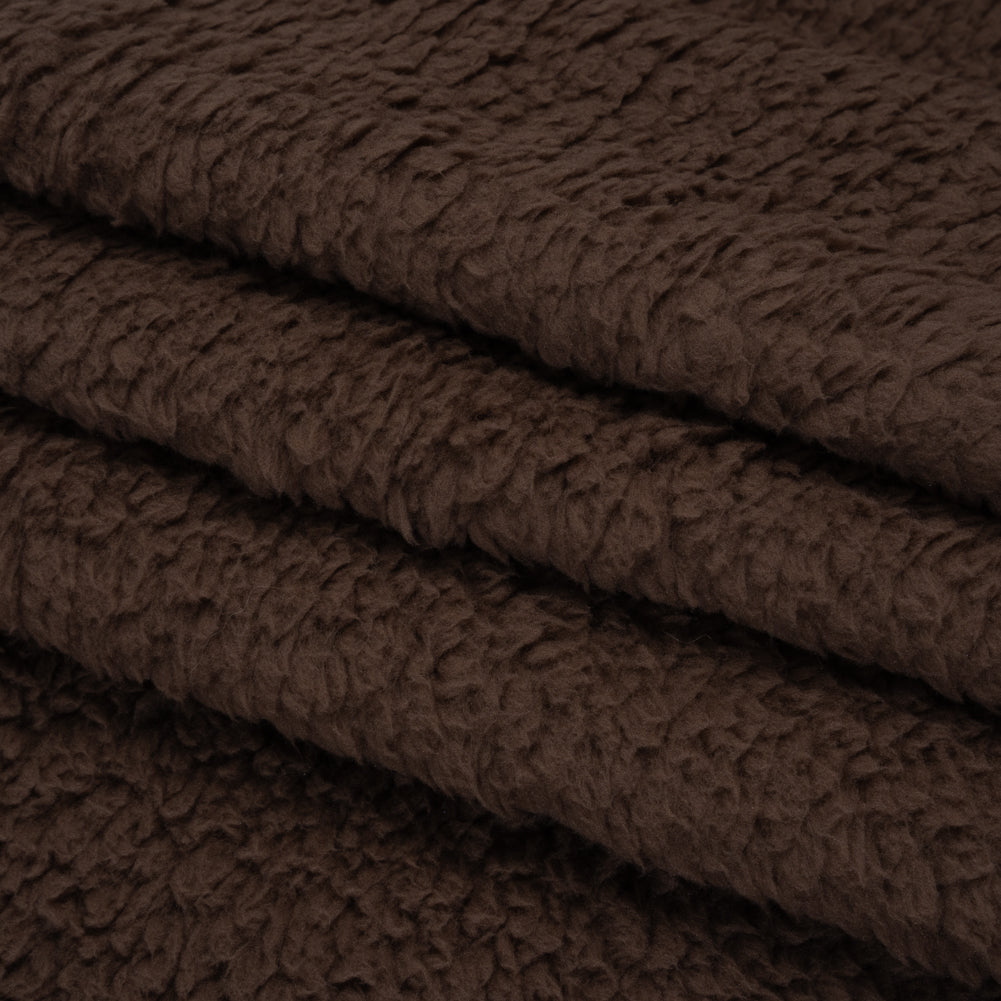 Double Faced Faux Shearling Fur - Mushroom Brown - Deadstock