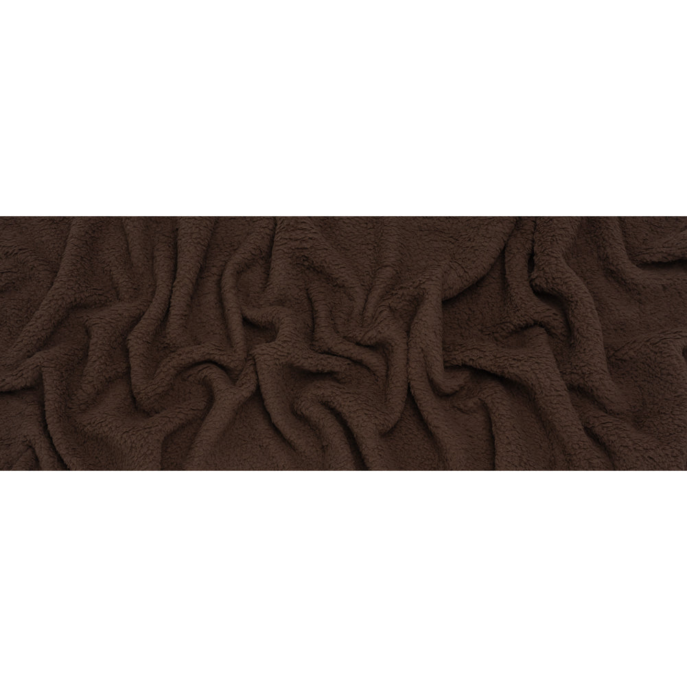 Double Faced Faux Shearling Fur - Mushroom Brown - Deadstock