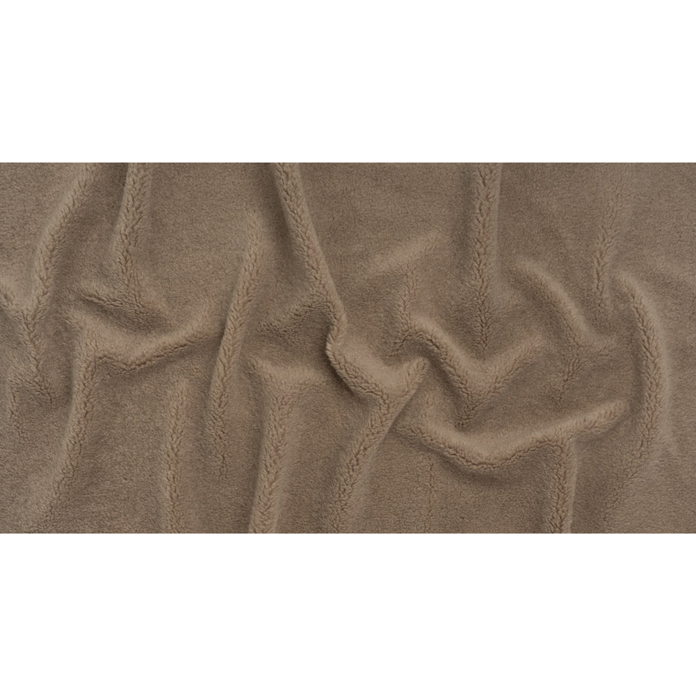 Recycled Polyester Faux Sherling Fur - Warm Gray