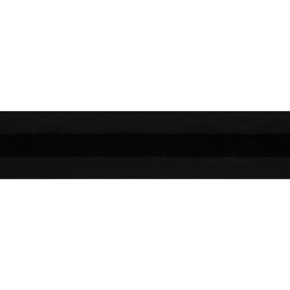 Velvet Stripe Woven Ribbon Trim Made in Italy - 0.75" - Black