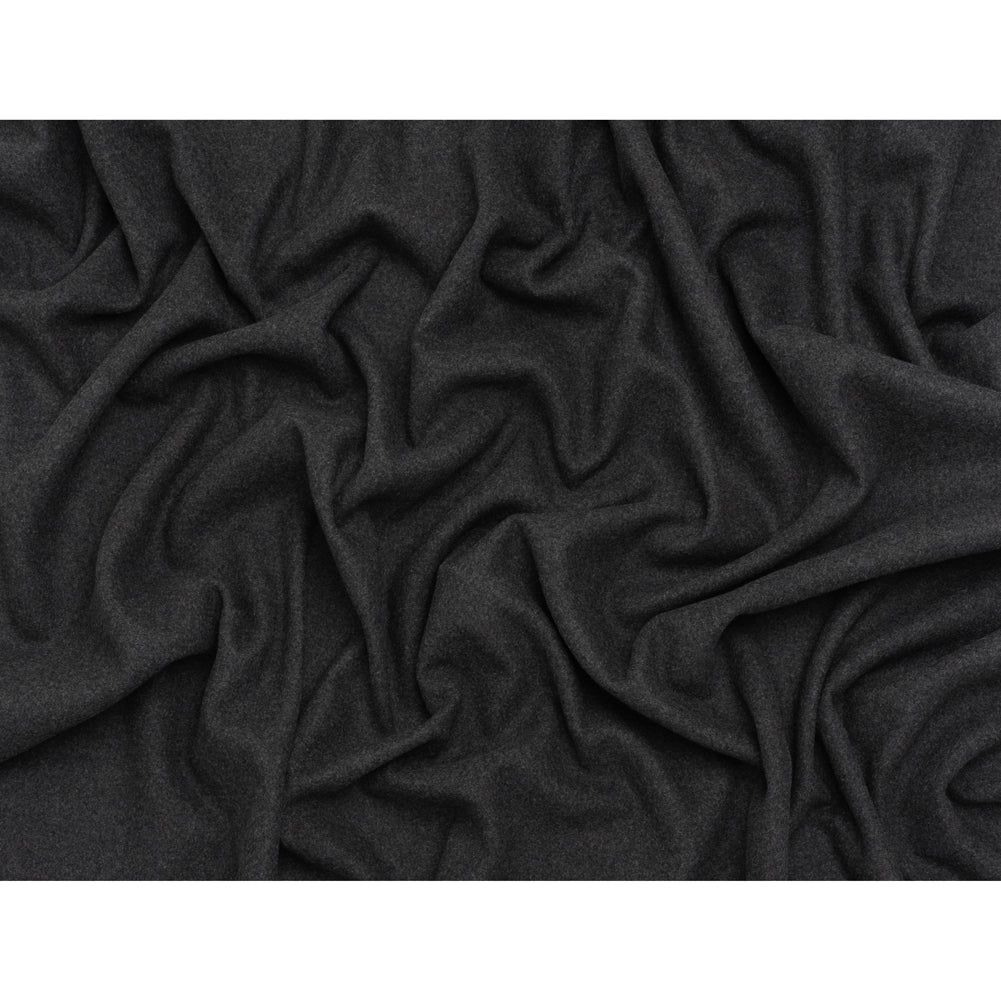 Recycled Brushed Wool Blend Twill Coating - Smoke Gray - Made in Italy - Maeve Collection