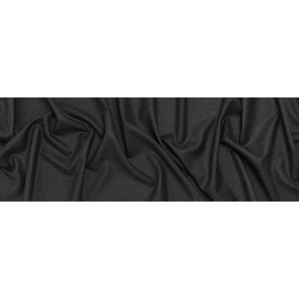 Brushed Virgin Wool Twill Made in Italy - Heathered Dark Gray