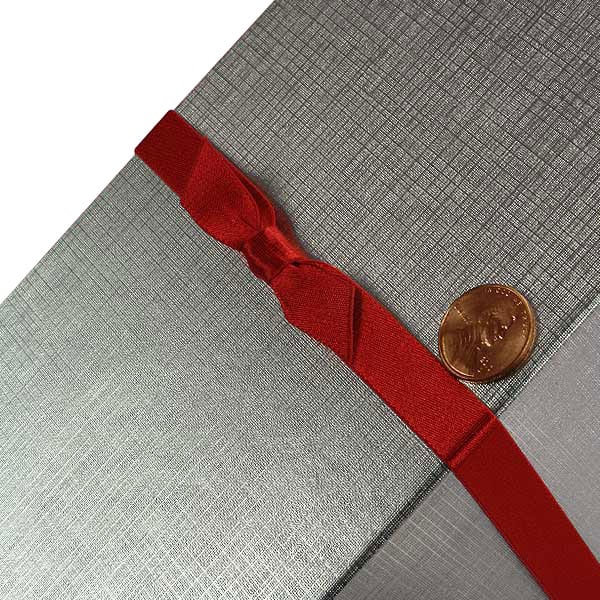 7/16" Wide Satin Stretch Loop 7/16 '' X 16 '' Red Color 200 each / package