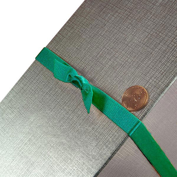 7/16" Wide Satin Stretch Loop 7/16 '' X 16 '' Green Color 200 each / package