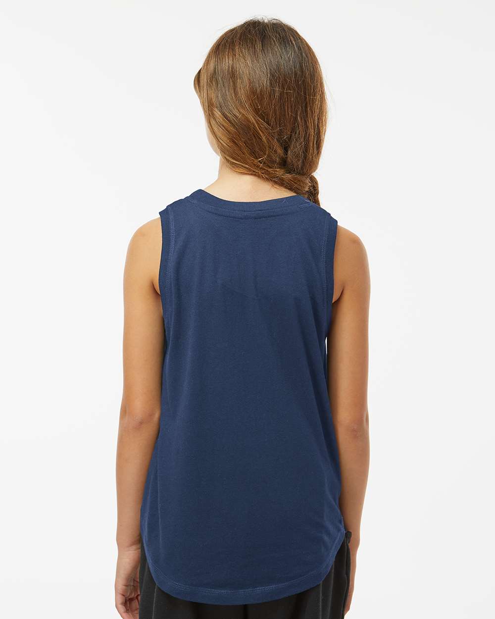 LAT® Girls' Relaxed Fine Jersey Crewneck Sleeve less Tank - 2692