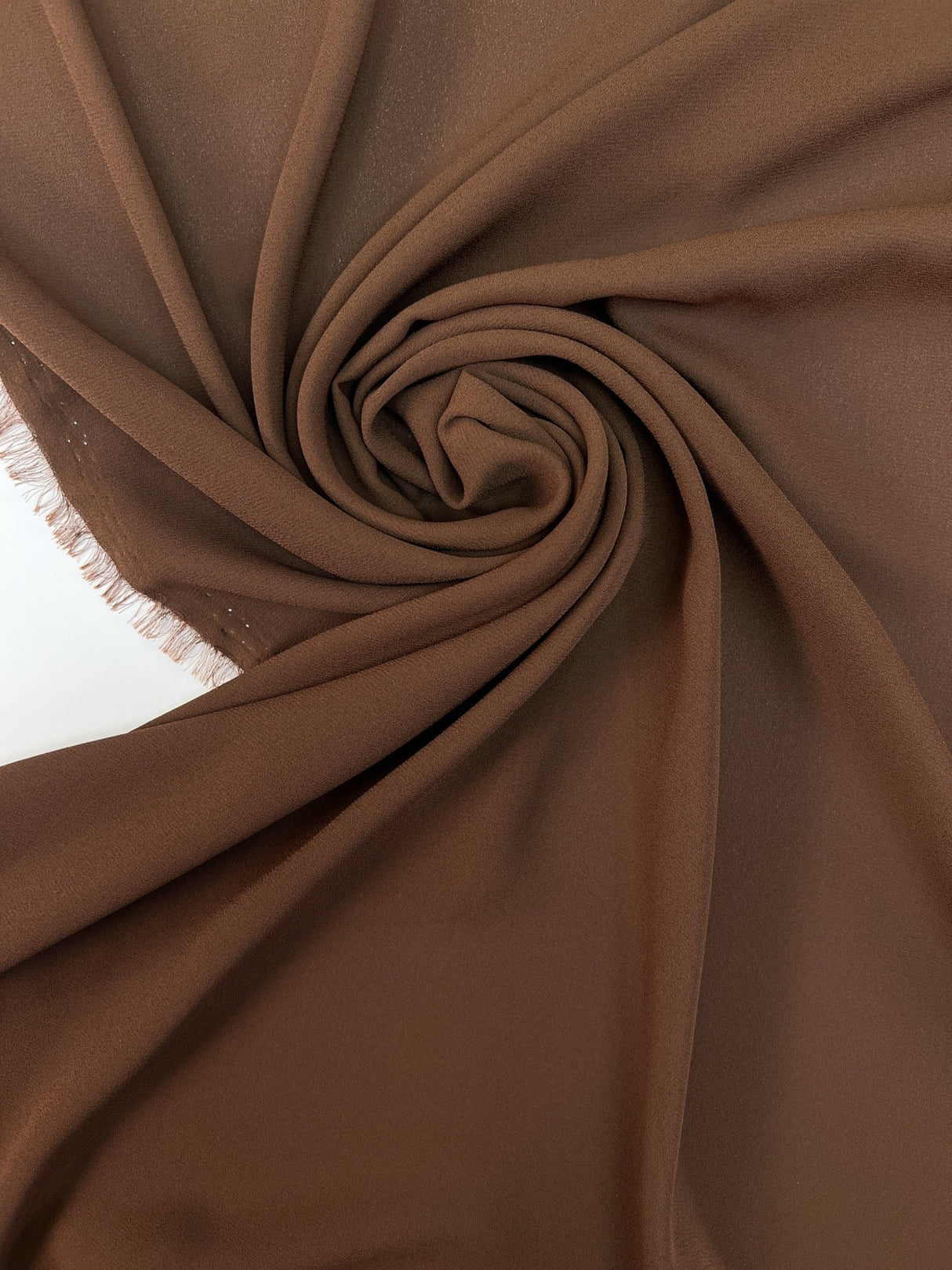 Brown Crepe Polyester Fabric