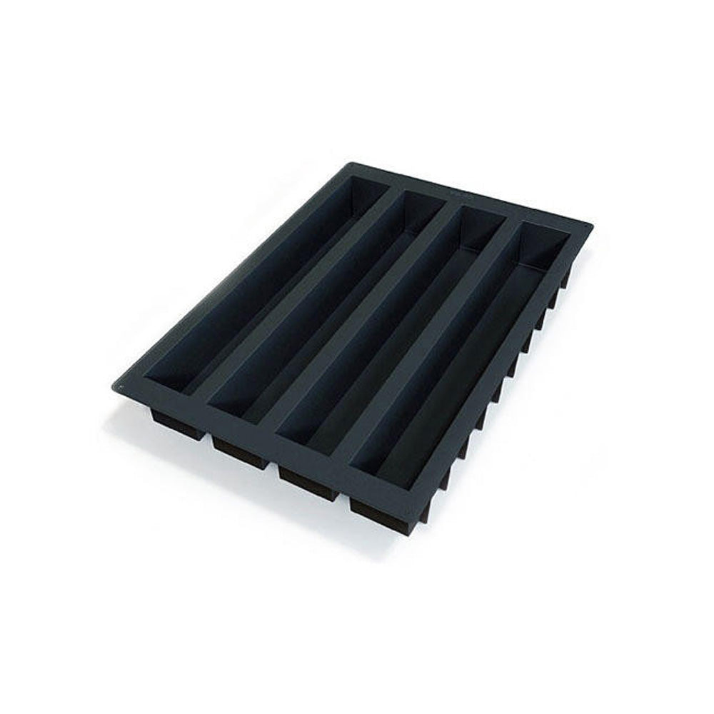 Silikomart Flexible Silicone Bakeware Mold, Tronco, 4 Cavities