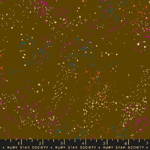 Cotton Fabric Brown Speckled Metallic Cocoa 43/44