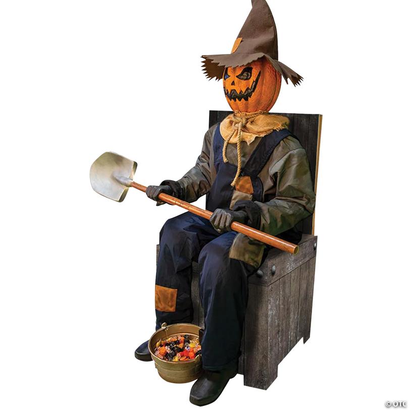44" Smiling Jack Greeter with Chair Halloween Decoration