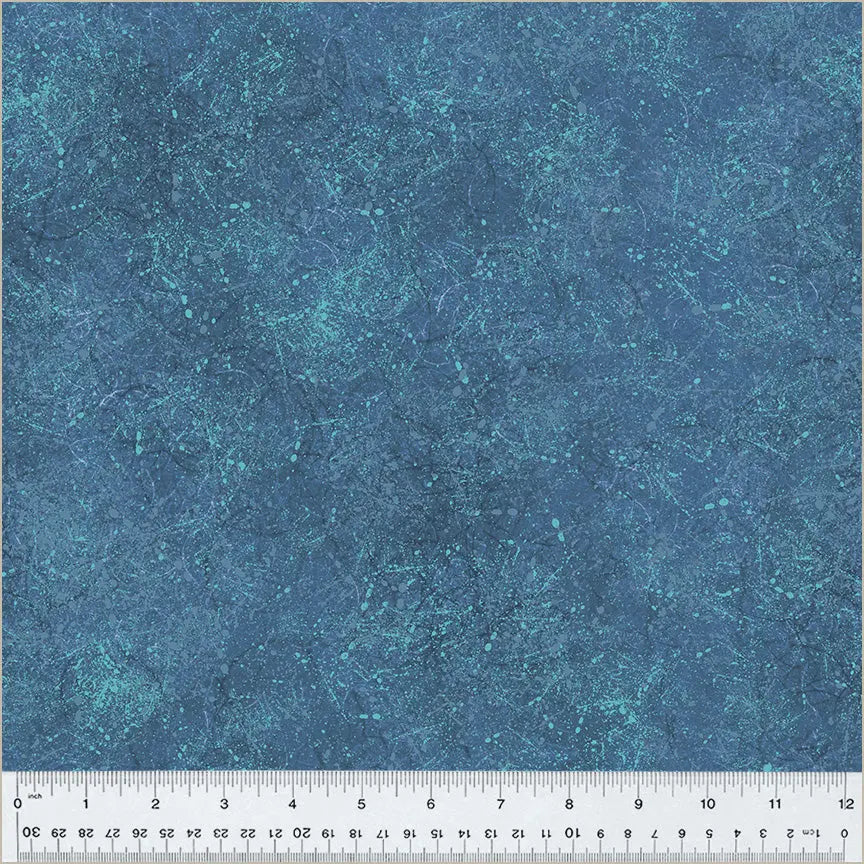 Cotton Print Blue Lapis Noteworthy Splatter Fabric 44/45