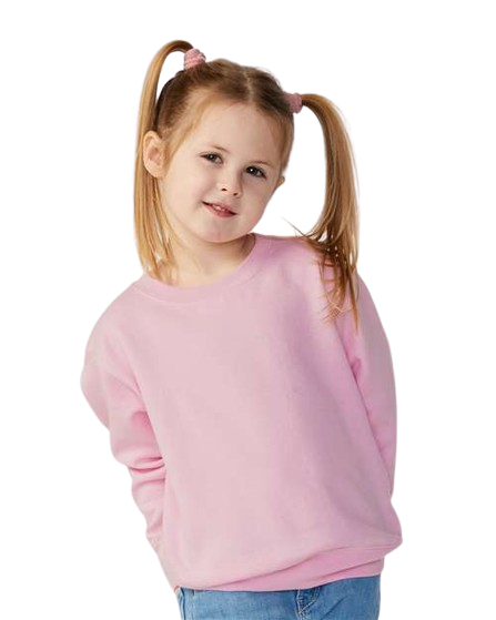 RADYAN® Toddler Fleece Long Sleeve Crewneck Sweatshirt - 3317