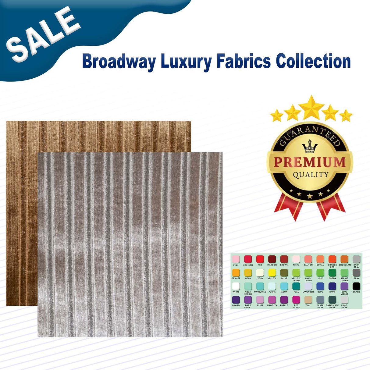 1 Yard Broadway Luxury Fabrics Collection