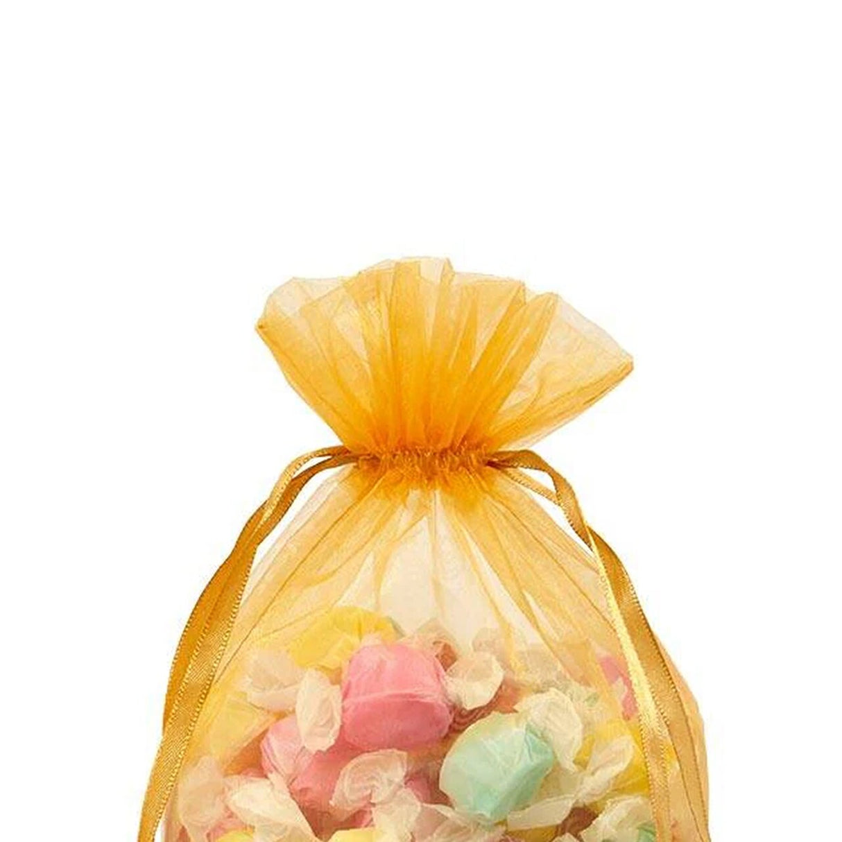 Cardboard Square Bottom Organza Bags 4'' x 4'' x 9 1/2'' for Party Favors