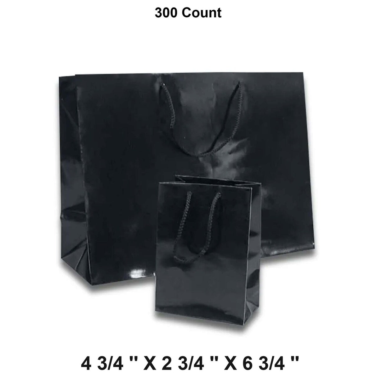 Vivid Glossy Paper Euro Totes 4 3/4'' x 2 3/4'' x 6 3/4'' for Boutique Use