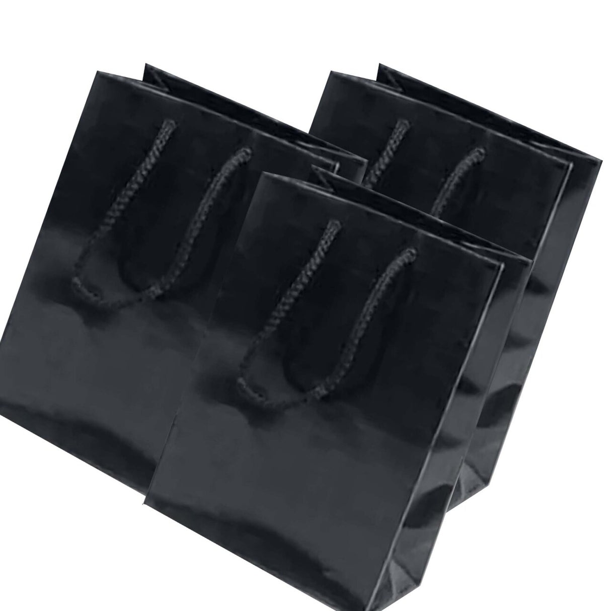 Bold and Glossy Mini Euro Totes 9 3/4'' x 4 '' x 7 3/4'' for Gift Wrapping