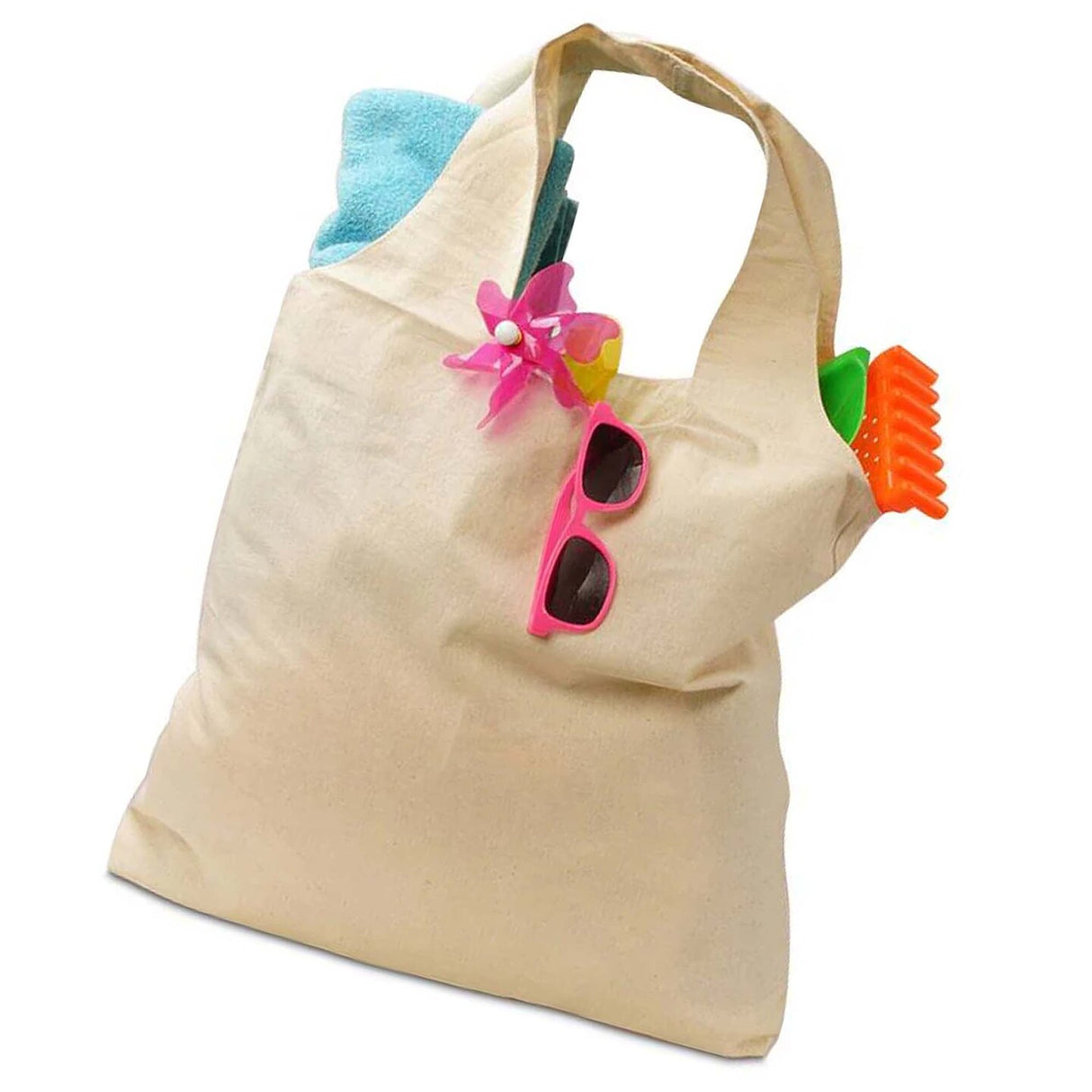 Natural Cotton Tote Bag 18'' x 2'' x 17'' Durable Design